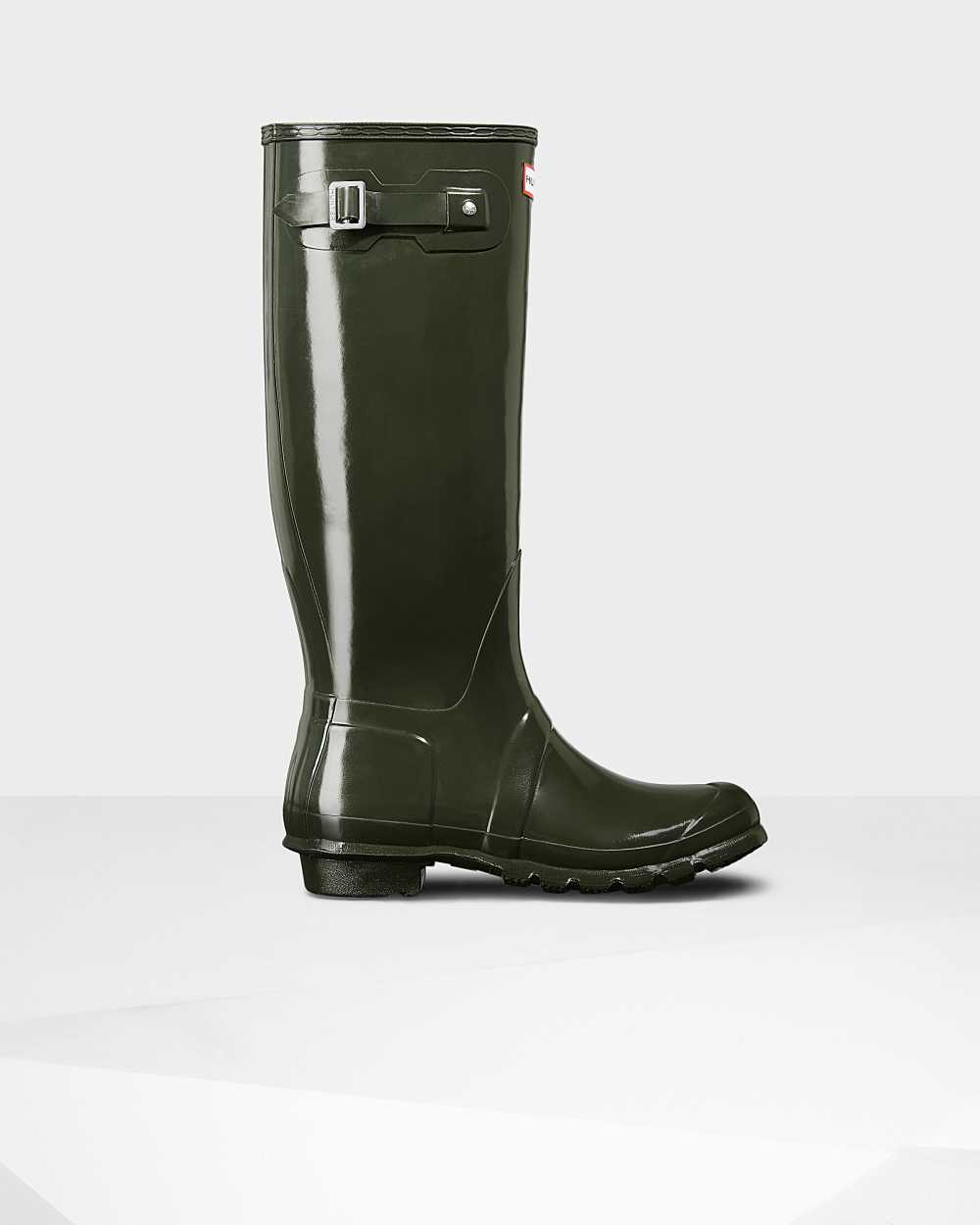 Hunter Original Gloss Hohe Gummistiefel Damen - Hunter Gummistiefel Grün | Germany 420EINWMX